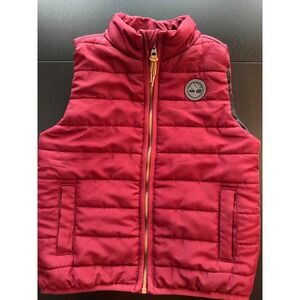 Timberland Kids Puffer Vest Jacket‎ Toddler 3T Burgundy Sleeveless Lightweight